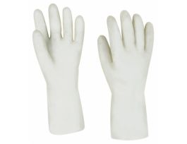 Cleanroom Nitrile Gloves, 15 mil, 13'' length, bisque finish, White. Cleanroom packaged, 1 pair per poly bag, 10 pair per master poly bag, 10 master poly bags per case. Available in sizes 7, 8, 9, 10 and 11