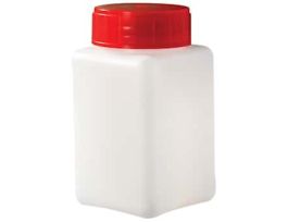 Storage Bottle with Screw Cap, 150 mL, square, HDPE, sterile; 300/cs