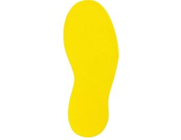 Aisle Marking Tape Footprint - Adhesive Vinyl, Solid Color, Yellow, 12"