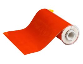 BBP85 Low Halide Polyester Labels 10 in W x 50 ft L Orange