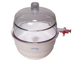 Vacuum Desiccator with Polycarbonate Cover, Polypropylene Base, 10"/250 mm dia