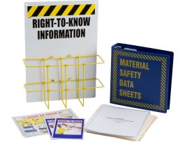 3" SINGLE MSDS STATION, Blue Binder
