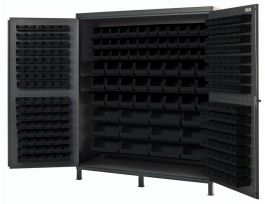 CABINET LOCKING W/BK BINS STL 72X24X84IN