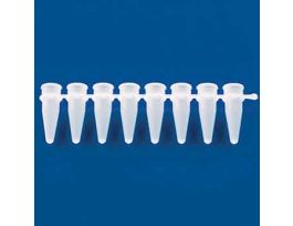 PCR 8-Strip Tubes without Caps, 0.2 mL, Clear; 125/PK