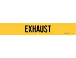 EXHAUST Pipe Marker, 4" H x 20.5" W, Fits Pipes 8" Dia. or Larger