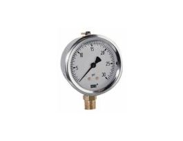 0 to 600 psi Industrial Gauge with Bottom Connection, 2 1/2" Dial