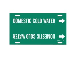 Domestic Cold Water Pipe Marker, 8" H x 16" W, Fits Pipes 6" Dia. Thru 7.875" Dia.