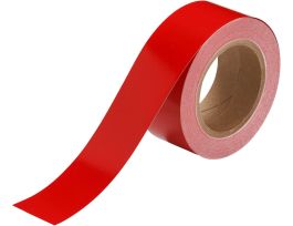 Solid Color Banding Tape for Pipe Marking - Roll Form, Pressure Sensitive Vinyl, Red, 2" x 30 Yd
