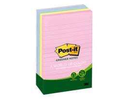 Post-it® Greener Notes 660-RP-A, 4 in x 6 in (101 mm x 152 mm), Sweet Sprinkles Collection