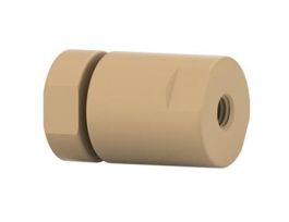 Nonmetallic Inline Check Valve, Micro-Volume, 8 psi, 0.01" ID, 10-32 (F) to 10-32 (F) Coned; 1/EA