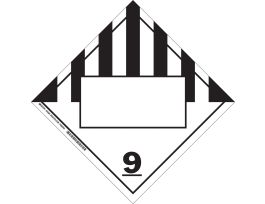 9 Sign w/Blank Rectangle, 10.75" H x 10.75" W x 0.024" D, Paper