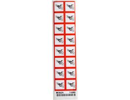 GHS Explosive Picto Labels: Paper, Black/Red on White, 1" H x 1" W