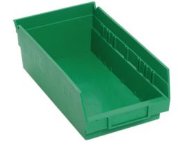 11 5/8INX 6 5/8INX4IN SHELF BIN GREEN