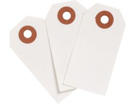 Blank Write-On Tags, 2.75" H x 1.375" W, Cardstock, White 1000/PK