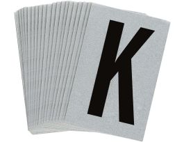 BradyLite 1 in Reflective Numbers Black on Silver, K 25/PK