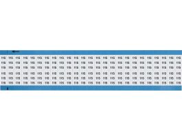 Numerical Wire Markers Repositionable Vinyl 0.75in H Legend: 115, 1250 Total
