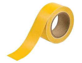 Solid Color Banding Tape for Pipe Marking - Roll Form, Pressure Sensitive Vinyl, Yellow, 2" x 30 Yd