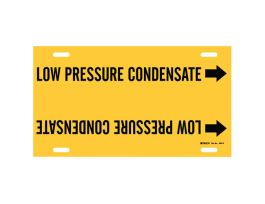 Low Pressure Condensate Pipe Marker, 8" H x 16" W, Fits Pipes 6" Dia. Thru 7.875" Dia.