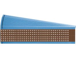 Consecutive Numbers  Wire Markers Vinyl Cloth, 34 to 66 White on Brown 825 Total