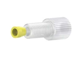 Flangeless Fitting, Standard Knurl, Natural PFA, 1/8" OD Tubing, 1/4-28 Flat-Bottom; 1/EA