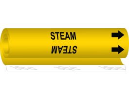 Steam Pipe Marker, 9" H x 8" W, Fits Pipes 1.5" Dia. Thru 2.375" Dia.