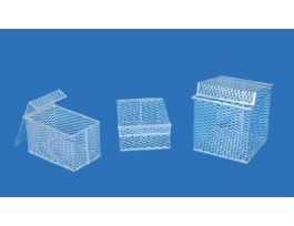 BASKET TILT TOP SQUARE VWR SS 9X9X9IN. EA