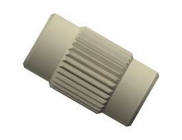 Threaded Coupling, 1/4"-28 UNF(F) flat bottom, PEEK; 1/ea