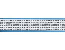 Numerical Wire Markers Permanent Adhesive Vinyl 0.75 in H Legend: 35, 1800 Total