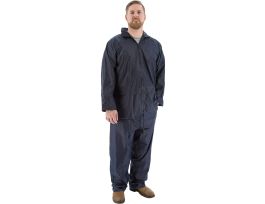 JCKT/PNT PLYSTR/PVC SUIT BLU L