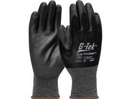 BLACK PU PALM COAT ON BLACK 13 GAUGE NY