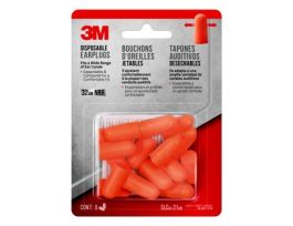 3M™ Disposable Earplugs, 92077H8-DC, 8 pairs/pack, 20 packs/case