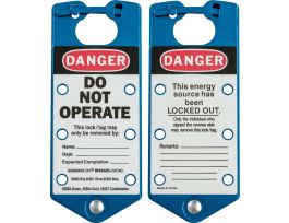 Blue Labeled Group Lockout Hasps, 5/Pack
