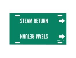 Snap-On Pipe Marker: STEAM RETURN, 24" W, Fits Pipes 8" Dia. Thru 9.875" Dia.
