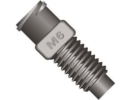 Threaded Luer Adapter, Black ETFE, 0.050" Bore, Female Luer x Male M6 Flat Bottom; 1/EA