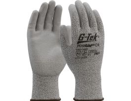 GRAY PU PALM COATED SPECKLE GRAY HPPE GLOVES
