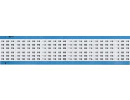 Numerical Wire Markers Repositionable Vinyl 0.75in H Legend: 118, 1250 Total