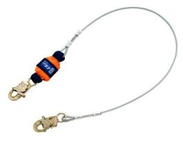 3M™ DBI-SALA® EZ-Stop™ Leading Edge Cable Shock-Absorbing Lanyard 1246066, Orange, 6 ft
