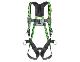 Miller AirCore harness with side d-rings and QC buckles. Green.