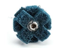 Standard Abrasives™ Buff and Blend Cross Buff HS, 725005, A/O Medium, 1-1/2 in x 1/2 in x 3 Ply x 8-32, 50/Carton, 500 ea/Case