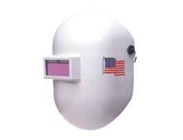 Pipeliner Welding Helmet, Fiberglass, White, Ratchet Headgear