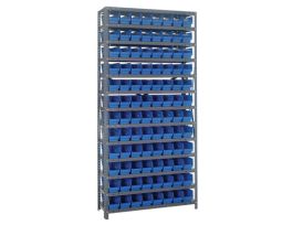 12IN X 36IN X 75IN 96 BLUE BINS 4FT BIN