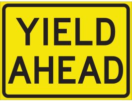 Yield Ahead Sign, 18" H x 24" W x 0.090" D, Aluminum
