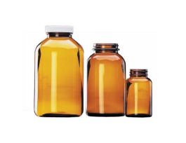 BOTTLE AMB W/PP CAP CS24 8OZ