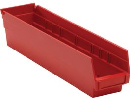 17 7/8INX 4 1/8INX 4IN SHELF BIN RED