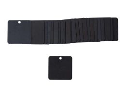 Blank Valve Tags, 1.5" H x 1.5" W, Aluminum, Black
