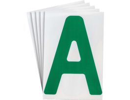 ToughStripe® Floor Marking Polyester 8 in Label Letter A Green 20/PK