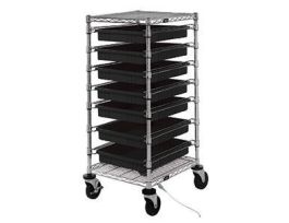 24IN X 21IN X 45IN BIN CART W 7 ESD BINS