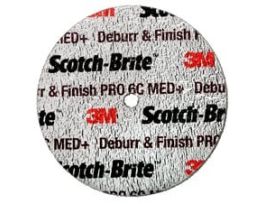 Scotch-Brite™ Deburr & Finish Pro Unitized Wheel, DP-UW, 6C Medium+, 2 in x 1/8 in x 1/4 in, 60 ea/Case