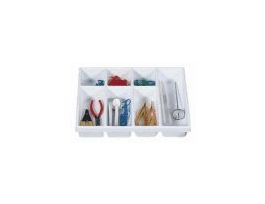 7-Slot Drawer Organizer, 17.5"L x 13.5"W x 2.75"H; 1/Pk