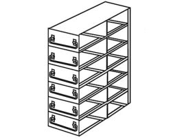 Upright Freezer Drawer Rack for Standard 2" Boxes, 2 x 6 Array